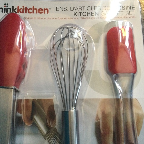 Think Kitchen Utensils Whisk Spatula Tongs Silicone Stainless Steel - Picture 2 of 4